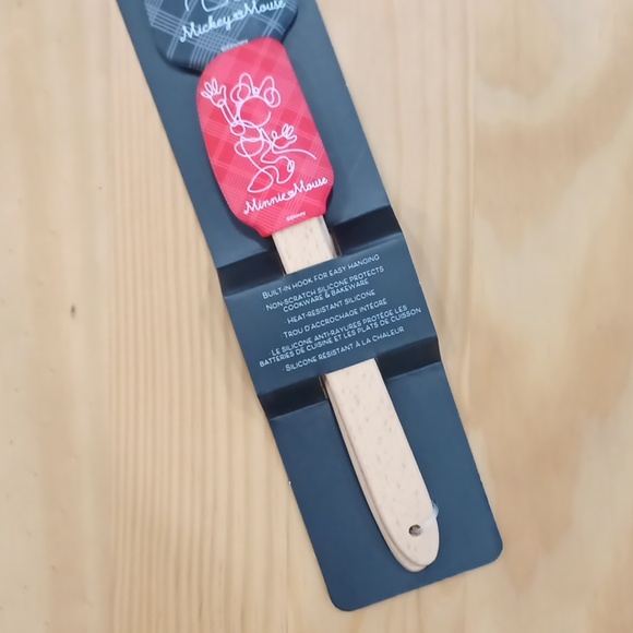 Disney Mickey Minnie Mouse 2 pack Wooden Silicone Spatula Set - Picture 7 of 10